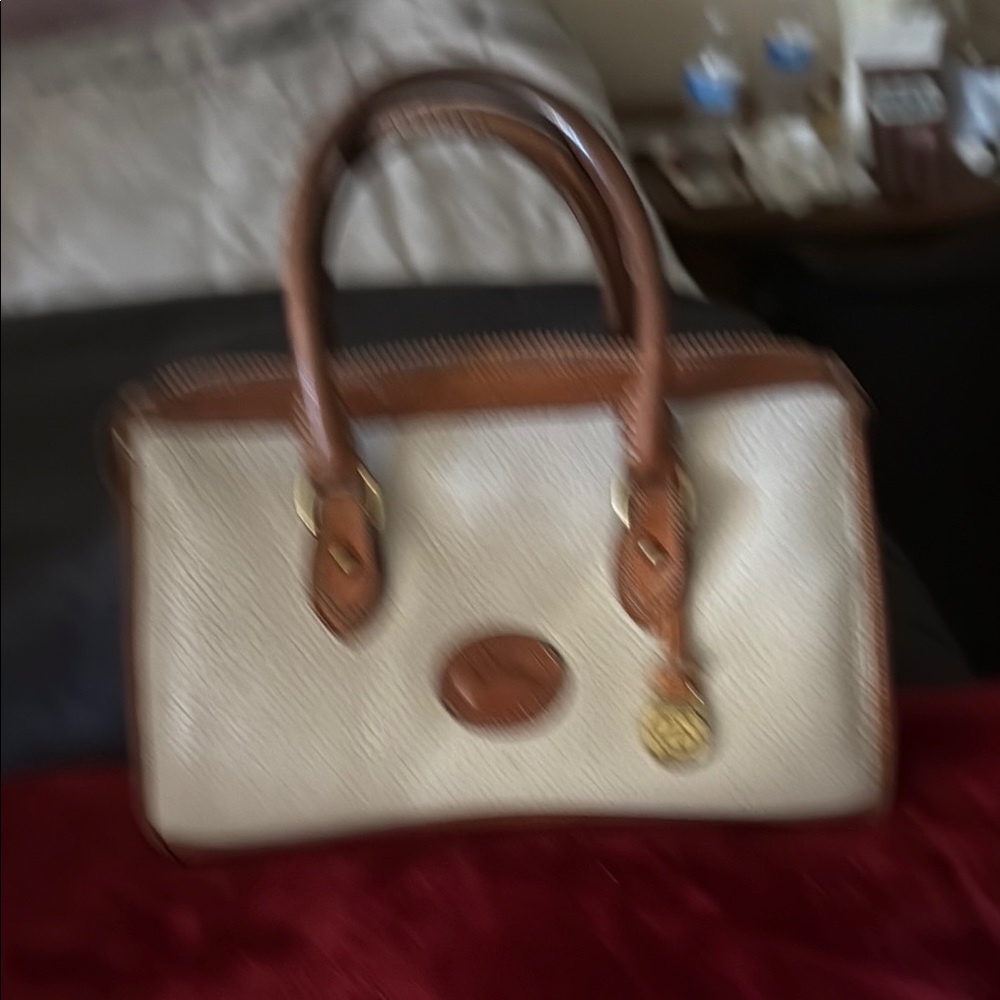 Dooney and Bourke vintage Cream and Brown Handbag-satchel style